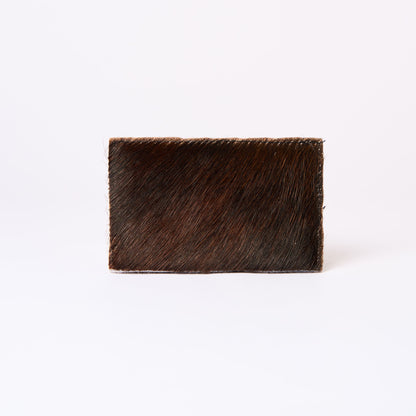 COW HAIR CARD HOLDER - DIAGONAL SCAR   (H)