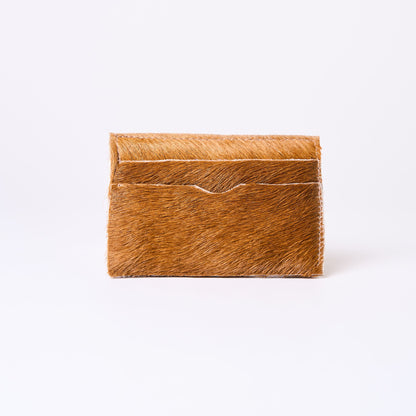 COW HAIR CARD HOLDER - BROWN RUSTIC  (H)
