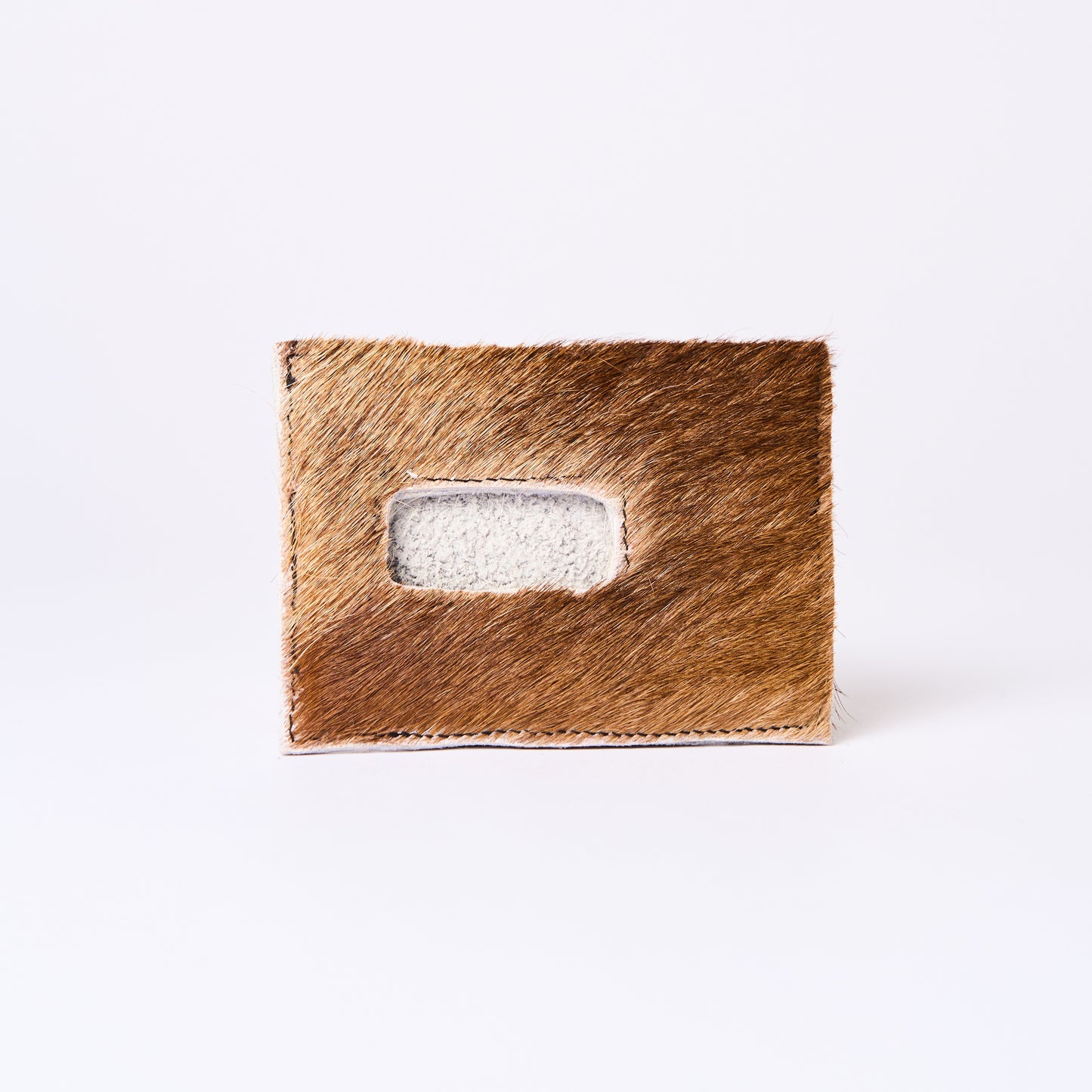 COW HAIR CARD HOLDER -  ASYMMETRIC SCAR (V)