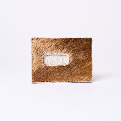 COW HAIR CARD HOLDER -  ASYMMETRIC SCAR (V)
