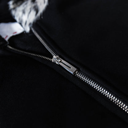 Hoodie  Cow Hair zipper