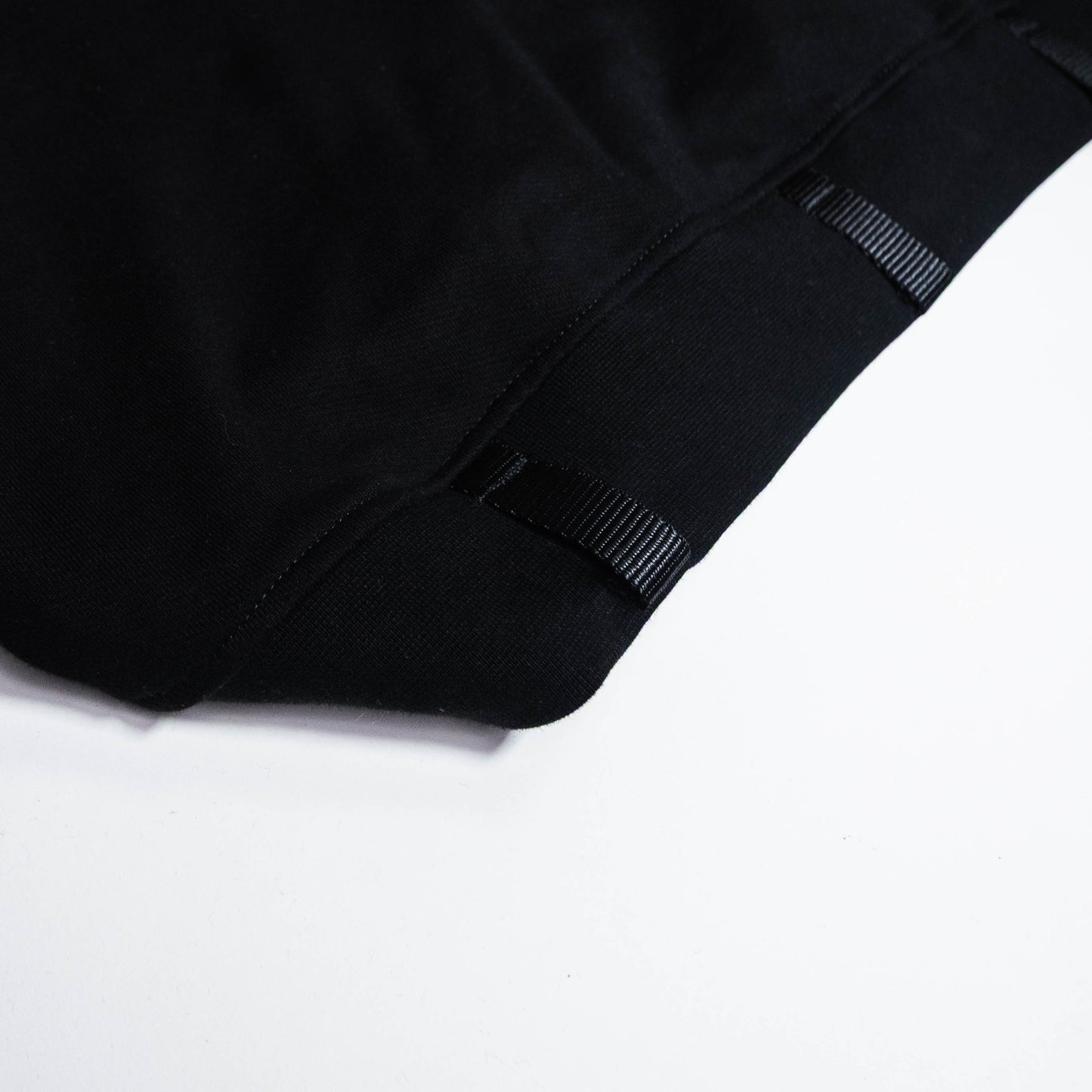Double Zipper Deep Black Hoodie