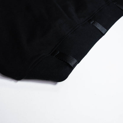 Double Zipper Deep Black Hoodie