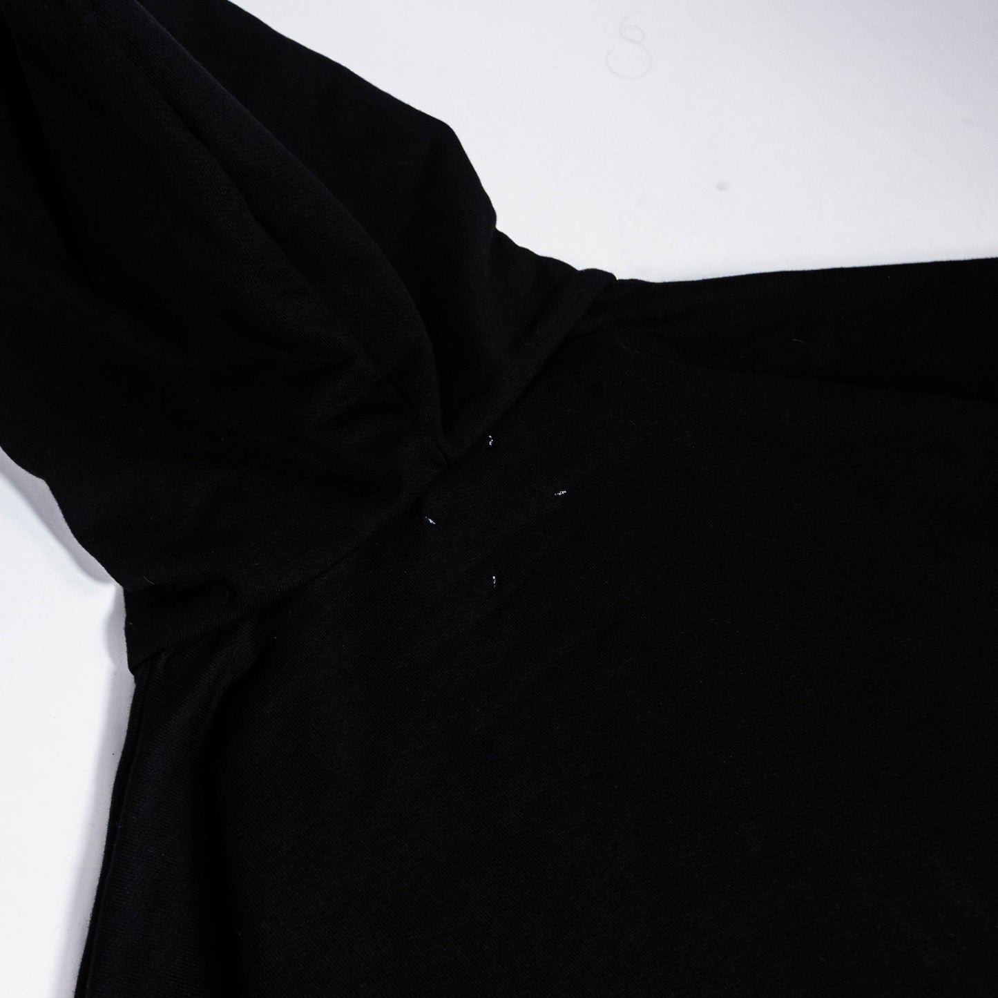 Double Zipper Deep Black Hoodie