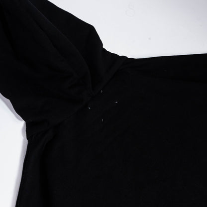 Double Zipper Deep Black Hoodie